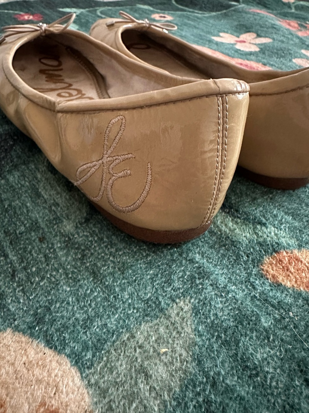 Sam Edelman Felicia Flat Women's Nude Patent Leather Ballet Flat - Picture 7 of 14